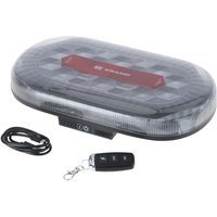 Kramp Mini light bar LED rechargeable, with remote, amber, magnetic, 326x63x184mm, 48 high power LED's, LA20160
