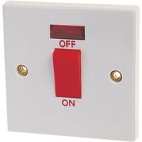 Dencon 45A Double Pole Cooker Switch with Pilot Lamp 4456NB