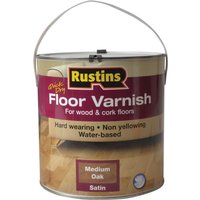 Rustins Quick Dry Floor Varnish Medium Oak 2.5 L AFMO2500