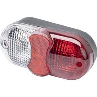 Cobo Rear light LH round, 12/24V, amber/red, bolt on, 162.5x AMP plug, 0212440000