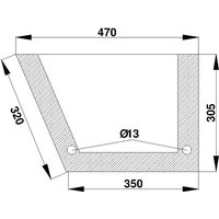Kramp Door glass Lower D7306