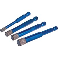 MEXCO XCEL Grade Wax Filled Tile Drill Bit Set, 4 Piece A10VBDPACK