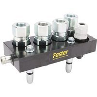 Faster Multifaster DN12-4 x 1/2" BSPP+1 x electrical movable section plug 2PS081412GMC