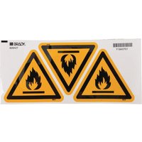 Brady Sticker warning sign fire risk 100x100mm WB829427