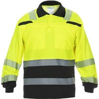 Hydrowear Polo shirt, size 2XL/46, long sleeve, yellow/black, by 040460YB2XL