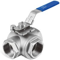 Kramp 3-way ball valve T 3/8" stainless steel BV3T38FSS