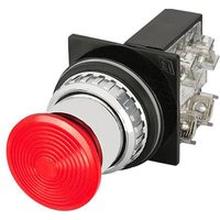 New-Elfin Mushroom pushbutton, red, 30mm 030PFRF1
