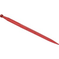 Kramp Loader tine, straight, square section 45x980mm, pointed tip with M28x1.5mm nut, red 519398028