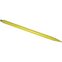 Loader tine, straight, round section 50,8x1118mm, pointed tip with nut, yellow FT3270