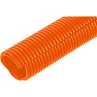 Kramp Protection tube 32mm 25m flexible corrugated, open, orange FTOR32025