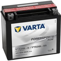 VARTA Battery 12V 18Ah 250A AGM Powersports 518901025I314PS