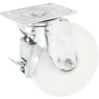 Ro-Carr Caster wheel swivel, polyamide wheel: diameter 80x30mm, with brake, plate fitting: 100x80mm Load: 90kg, WH50NF80