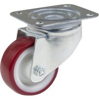 Tente Caster wheel swivel, polyurethane wheel: diameter 80x32mm, plate fitting: 105x85mm Load: 100kg, 3470UAR080P62