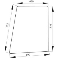 Kramp Door glass upper 178810111130N