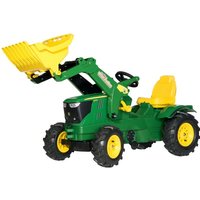 Rolly Toys Pedal tractor with front loader, John Deere 6210R, with pneumatic wheels, from age 3, rollyFarmtrac by R61110