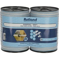 Rutland Twin pack Essentials poly tape 20mm white/blue 200m 426210RUT