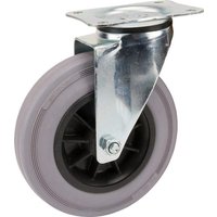 Tente Caster wheel swivel, rubber wheel: diameter 200x50mm, plate fitting: 137x105mm Load: 205kg, 3470PIR200P63