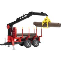 Bruder Logging trailer, 4 logs+crane U02252
