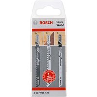 Bosch Wood Jigsaw Blade Set 15 Piece 2607011436