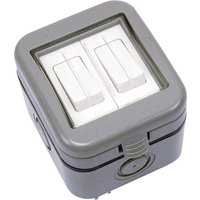 BG Electrical Switch, 2 gang, w/proof 10AX BGWPB42