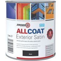 Zinsser AllCoat Exterior Paint Satin Black 1L ZN7200003D1