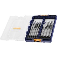 Irwin 8 Piece Blue Groove 4X Flat Drill Bit Set