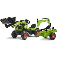 Falk Claas backhoe with front loader and trailer F2040N