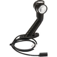 Aspöck Marker light RH LED, round, 24V, red/white/orange, bolt on DC plug, 313304057
