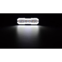 Kramp Flashing warning light / reversing light LED, rectangular, 12/24V, orange/white, 129x41x14mm, 12/42 LED's, LA20163