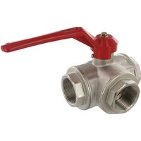 Unbranded Ball valve L 11/2" IT/IT 3-way KS3112L