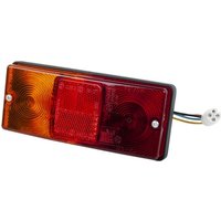 Cobo Rear light rectangular, red/amber, bolt on, 160x67mm AMP plug, 02752000