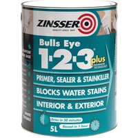 Zinsser Bulls Eye 1-2-3 Plus Primer, Sealer & Stain Killer White 1 L ZN7190001D1