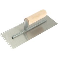 R.s.t. RTR153DS Notched Trowel 6Mm Square Notches Wooden Handle 11 X 4.1/2In