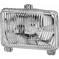 Hella Headlight Halogen, rectangular, 12/24V, transparent, 1AB006277127