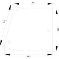 Kramp Side glass R201575N