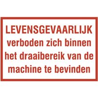 Brady Sticker warning sign turning circle machine 230x155mm WB000003