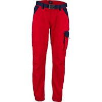 Kramp Work trousers, unisex, 4XL, W47-51", red/blue, Kramp Original KW102030080128