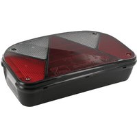 Aspöck Rear light RH rectangular, 12V, red/transparent, bolt on, 240x52mm, Bayonet 5-pin, Multipoint II by 247200007