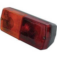 Cobo Rear light rectangular, 12V, red/amber, bolt on, 184x76mm AMP plug, 02431000