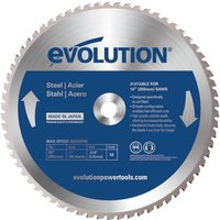 Evolution Mild Steel Cutting Mitre Saw Blade 255 x 25.4mm x 52T M255TCT-52MS