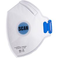 Scan FFP2 Fold Flat Valved Disposable Masks (Pack 10) DTC3X-F FFP2 10