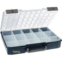 Raaco Assortment box 413x330x79mm, 13l capacity, grey polypropylene, 15 compartments, Carry-Lite 80 by 136310