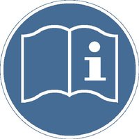 Brady Sticker mandatory sign instruction manual diameter 100mm WB222726