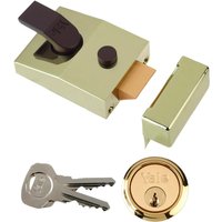 Yale P89 Deadlock Nightlatch 60mm Backset Brasslux 6.30089E+11