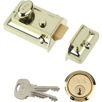 Yale 77 Traditional Nightlatch 60mm Backset Brasslux 6.30077E+11