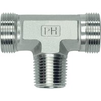 PH Hydraulik Male Stud T piece 12L x 3/8" BSPT SS TES12LRK38SS