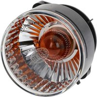 Hella Indicator light 21W, round, 24V, transparent/orange, bolt on, diameter 66mm AMP plug, 2BA009001167