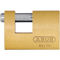 ABUS 82/70mm Monoblock Brass Shutter Padlock 10011491-01