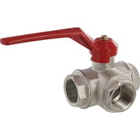 Unbranded Ball valve L 11/4" IT/IT 3-way KS3114L