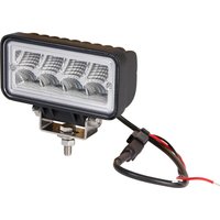 Kramp Work light LED, 12W, 1136lm, rectangular, 9/36V, 69x128mm, Deutsch 2-pin, Wide flood, 8 LED's, LA10095